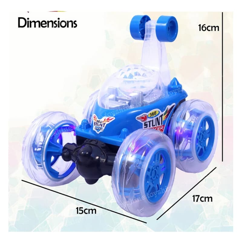 Wonder Toys Remote Control Stunt Car (Light & Sound) (Blue) | Remote Control Toy for Kids | RC Rechargeable Battery Operated Toy | RC Toys