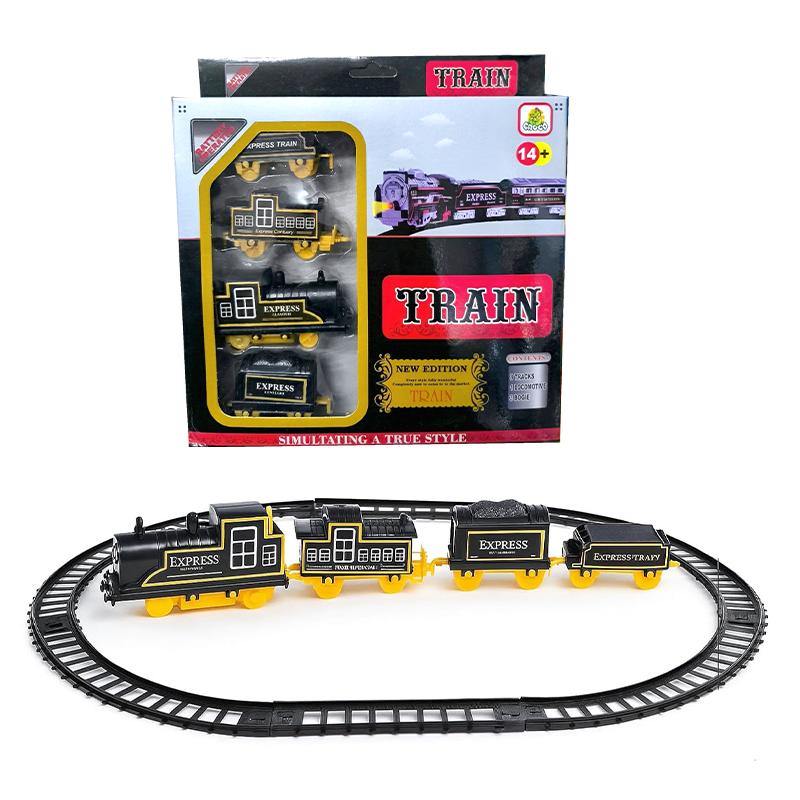 Croco 8 Tracks Battery Operated Train - Black | Train Toy Set for Kids | Battery Operated Track Railway Train | Train Sets
