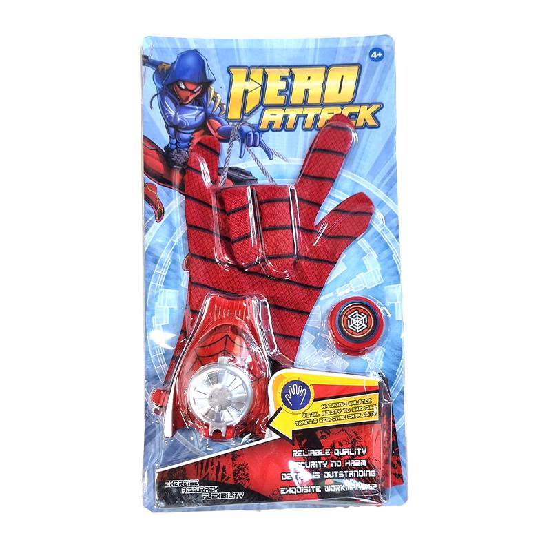 Spiderman hero attack glove for boy and girl (Red) | Spinning Launcher Toy for Kids | Battle Top Spinning Combat Toy | Spinning Toys