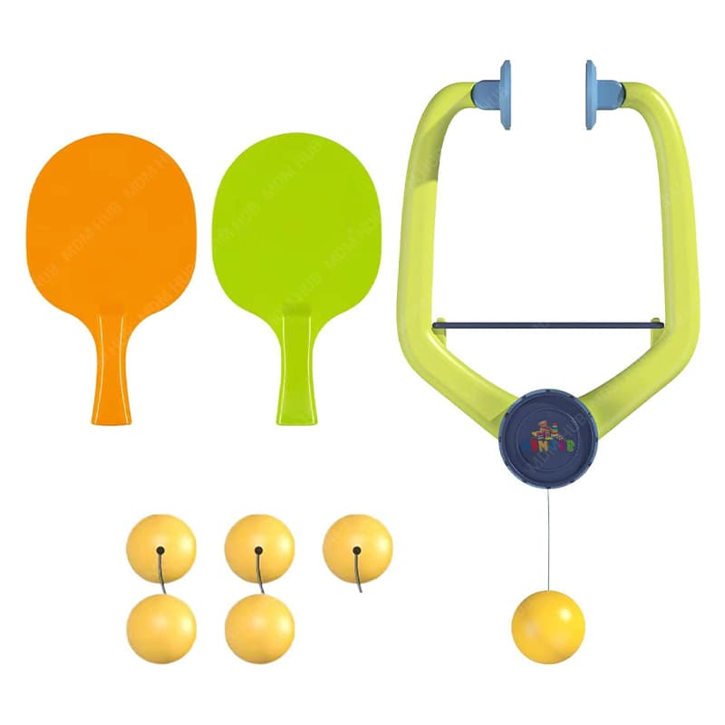 Rock Kidz Hanging Table Tennis Trainer 6 Ping Pong Ball & 1 Pair Paddle Self Training Gaming Set | Sports Toy for Kids | Outdoor Fun Activity Sports Set | Sports Toys