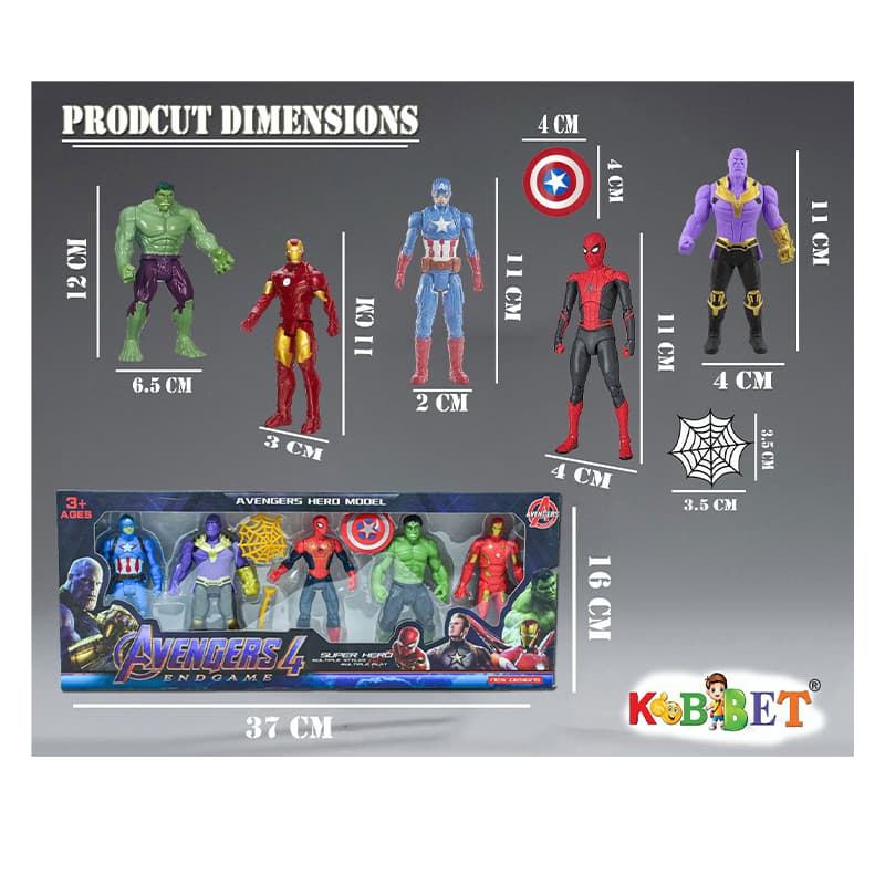Combo Avenger 4 Action Figures Set of 5 Avenger 2 Action Figures Set of 5 set of 2