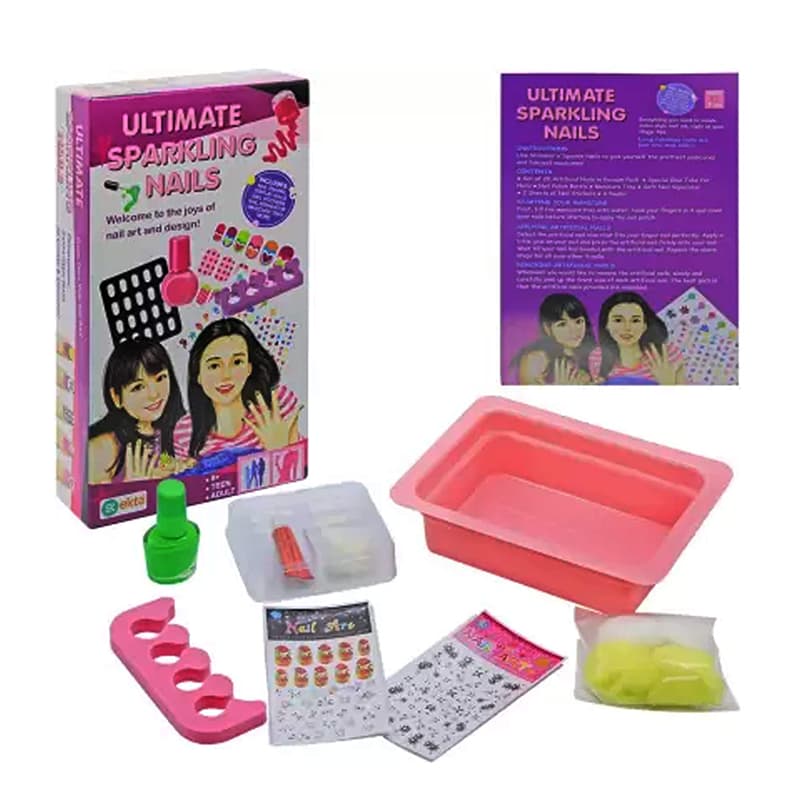 Ultimate Sparkle Nail Art Salon Kit and Paper Quilling Greeting Card combo
