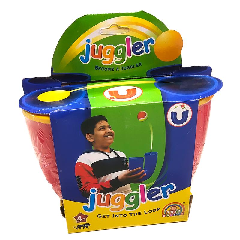 Toys Basket Juggler Ball Game Juggler Skill Toys Set (Red) | Sports Toy for Kids | Outdoor Fun Activity Sports Set | Sports Toys