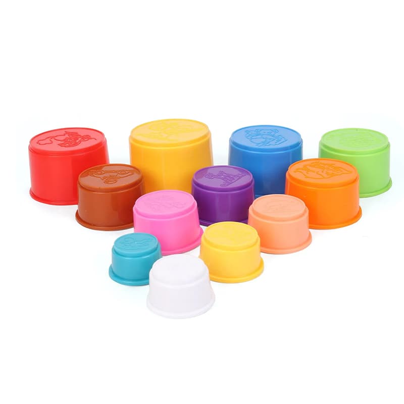 Plastic Build Up Stacking Beakers and Cubes Combo of 2 for Kids