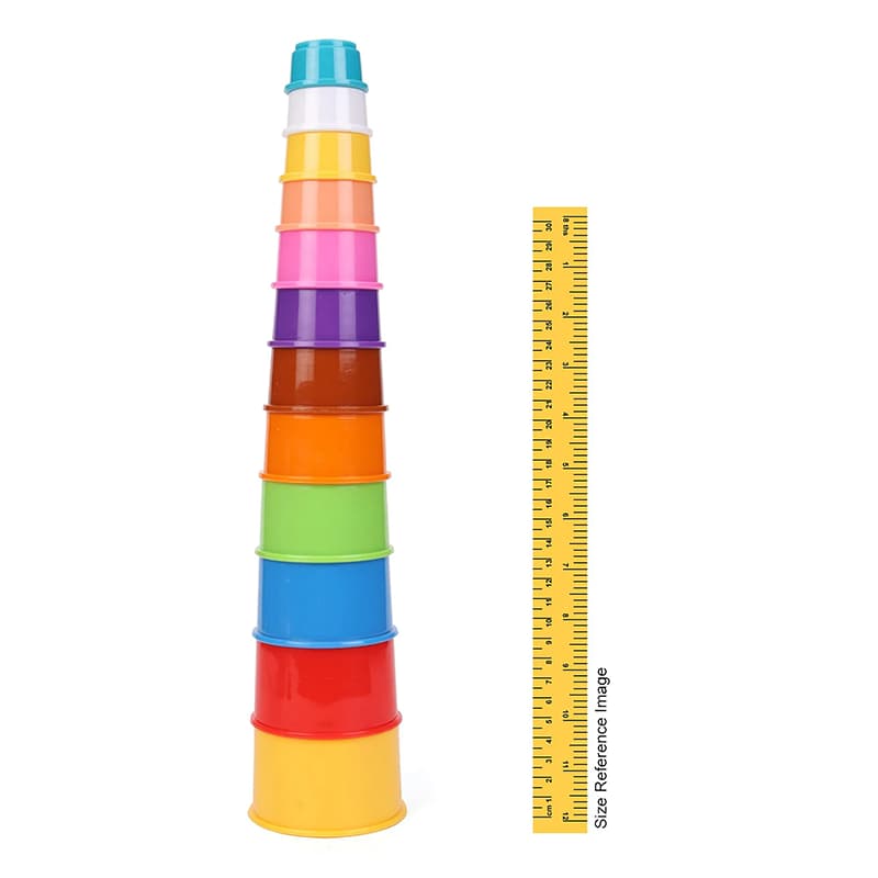 Plastic Build Up Stacking Beakers and Cubes Combo of 2 for Kids