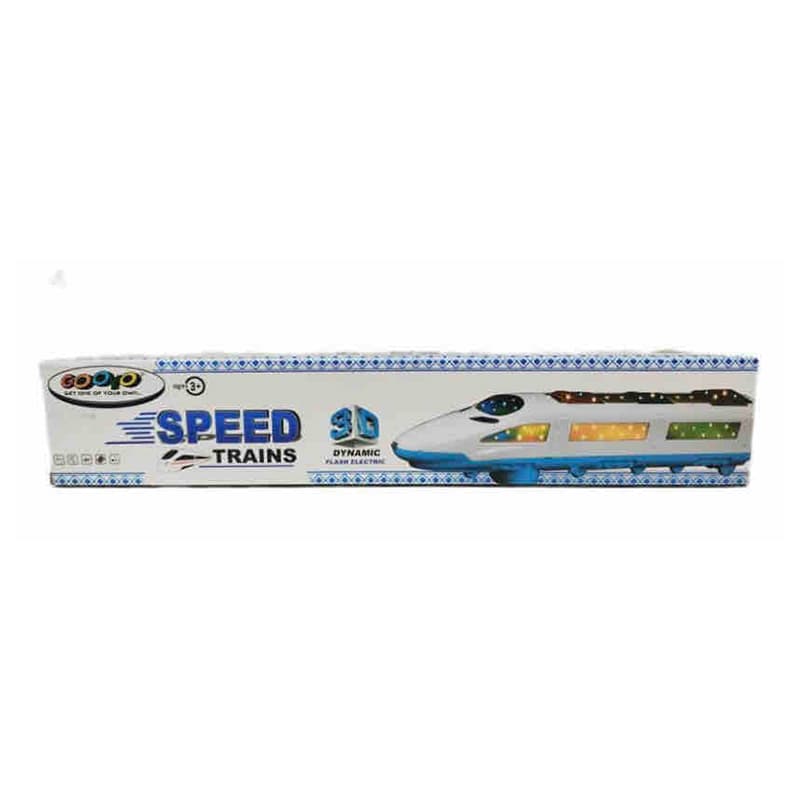 GOOYO Speed Trains 3D Dynamic Flash Electric | Train Toy Set for Kids | Battery Operated Track Railway Train | Train Sets
