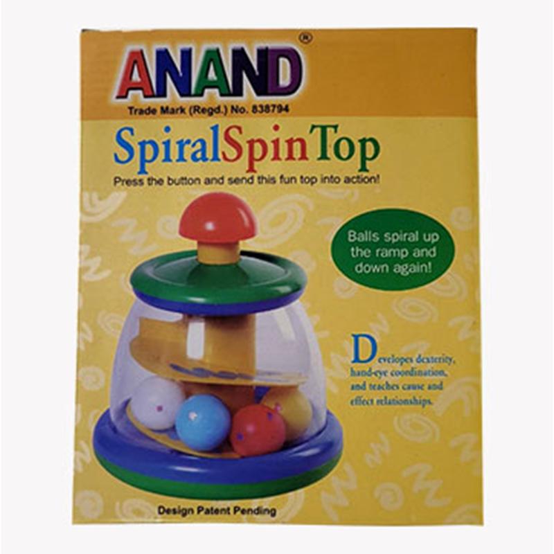 Anand Spiral Spin Top | Educational Toy for Kids | Learning Development Skill Building Toy | Educational Toys