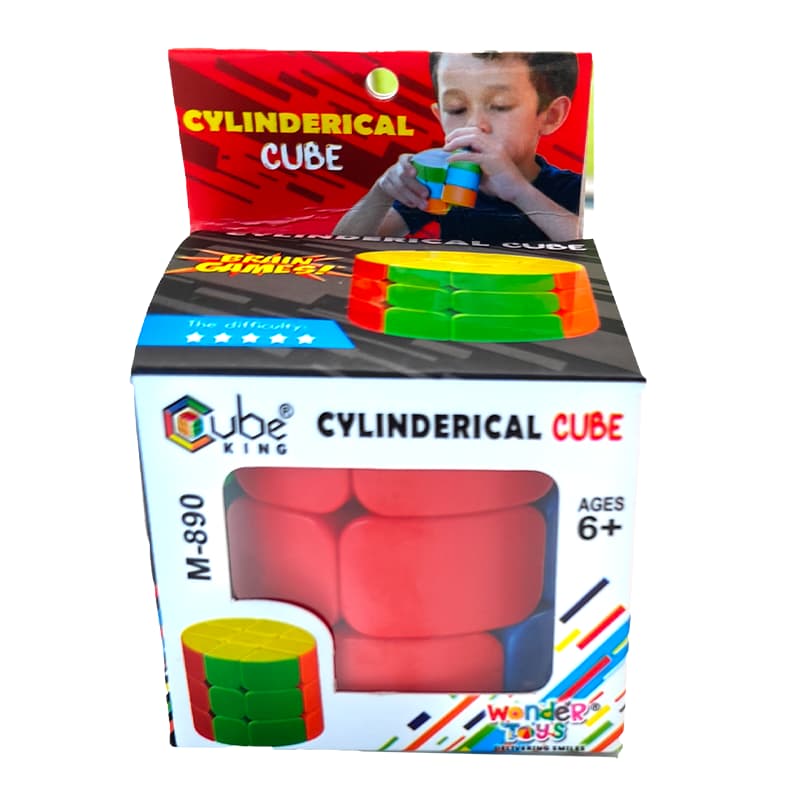Wonder Toys Cylinder Barrel High Speed stickerless Magic Cube 3x3x3 | Puzzle for Kids | Brain Development Jigsaw Puzzle | Puzzles