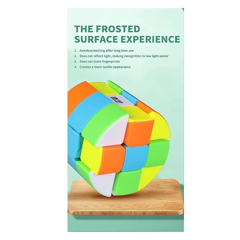 Wonder Toys Cylinder Barrel High Speed stickerless Magic Cube 3x3x3 | Puzzle for Kids | Brain Development Jigsaw Puzzle | Puzzles