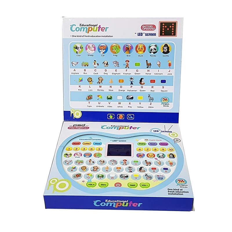 Gooyo Apple Educational Computer ABC and 123 Learning Kids Laptop with LED Display and Music | Kids Educational Laptop Toy | Learning Computer Tablet Toy for Kids | Kids Tablets