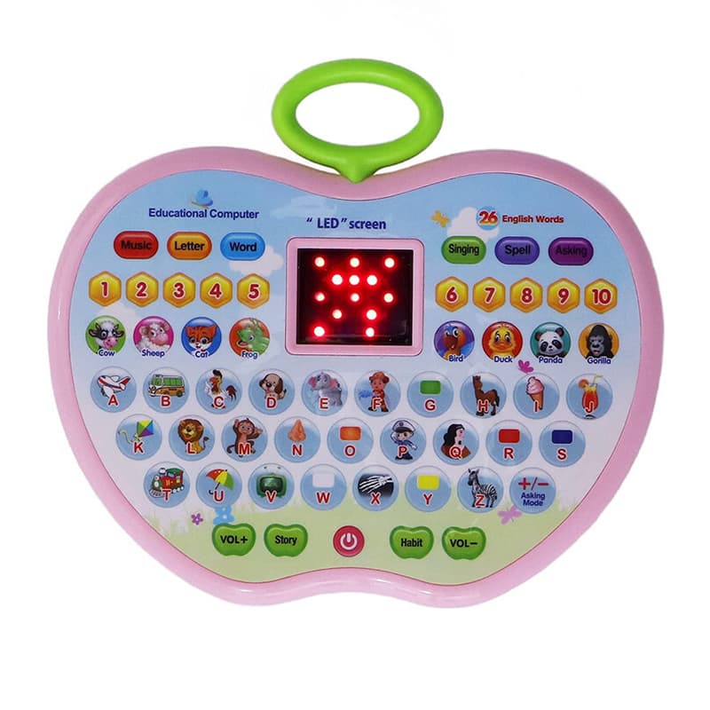 Gooyo Apple Educational Computer ABC and 123 Learning Kids Laptop with LED Display and Music | Kids Educational Laptop Toy | Learning Computer Tablet Toy for Kids | Kids Tablets