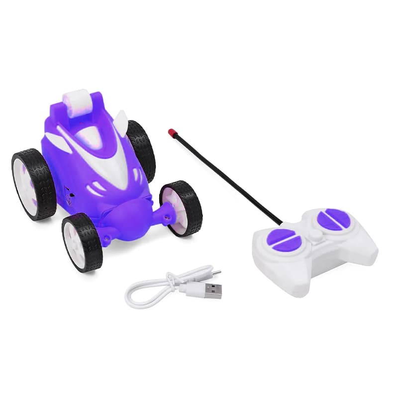 ToysNus 1:24 scale 360 degree Radio Control Stunt car (Purple) | Remote Control Toy for Kids | RC Rechargeable Battery Operated Toy | RC Toys