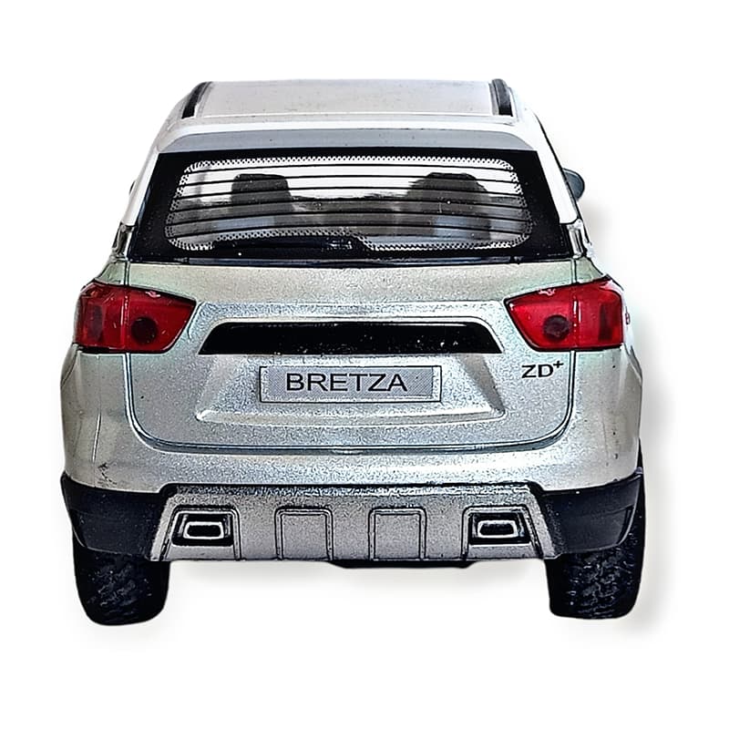 Centy toys Brezza White Car (New Release) (Silver, Pack of: 1) | Toy Car for Kids | Pull Back Diecast Race Car Toy | Toy Cars