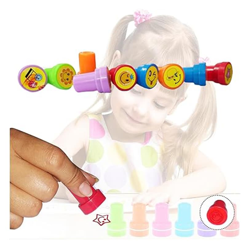 Combo Colour & Clean Shape Cards and Smiley Emoji Stamps (Pack of 2 )