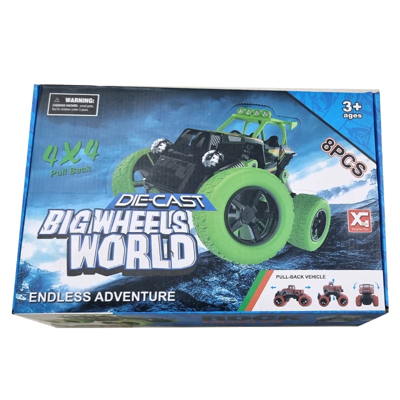 Combo of Die-Cast Big Wheels World Red and Die-Cast Big Wheels World Yellow pack of 2