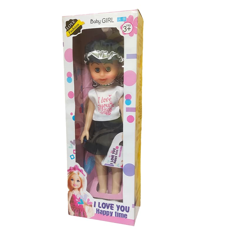 Combo of I love you happy Time Barbie Doll Black and Pink pack of 2