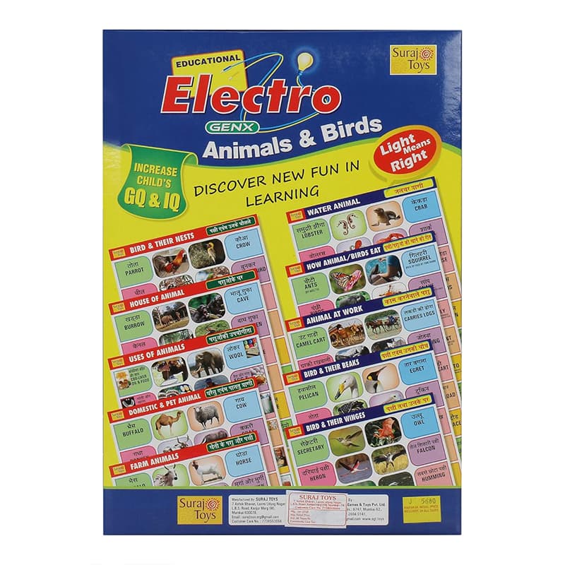 Electro Genx Animal & Birds Board Game and Jumbo Shape Sorter Combo