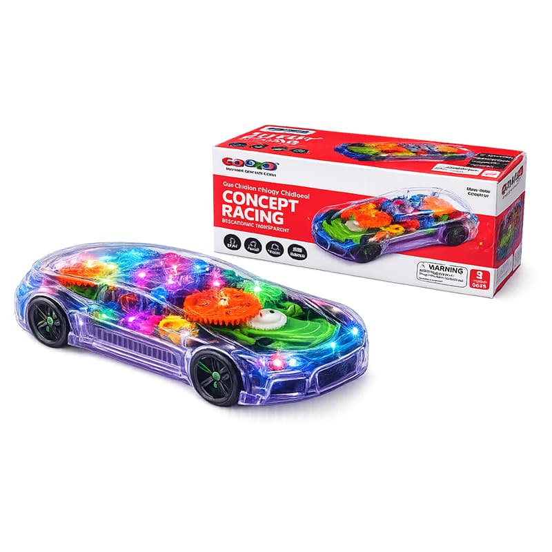 Transparent Toy Car With 3D Display And 360 Degree Rotating