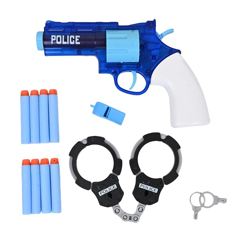 Play Run City Police Soft Bullet Gun (Blue) | Role Play Toy Set for Kids | Pretend Play Kitchen Doctor Kit | Role Play