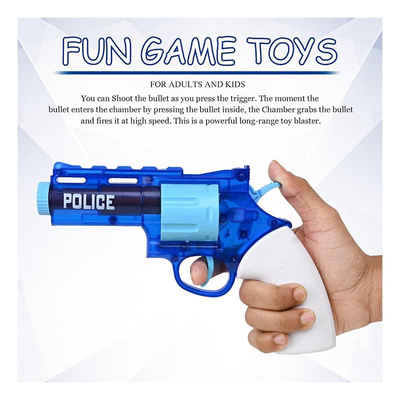 Play Run City Police Soft Bullet Gun (Blue) | Role Play Toy Set for Kids | Pretend Play Kitchen Doctor Kit | Role Play