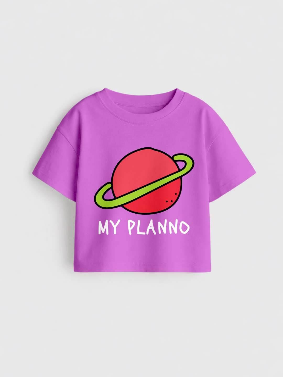 Girls MyPlanno Lavender Tshirt | Guugly Wuugly