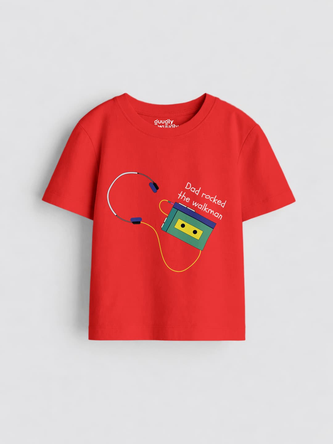 Boys Dad Rocked the Walkman Red Tshirt