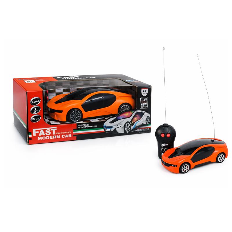 Wonder Toys 3D Speed Car (Orange) | Remote Control Toy for Kids | RC Rechargeable Battery Operated Toy | RC Toys