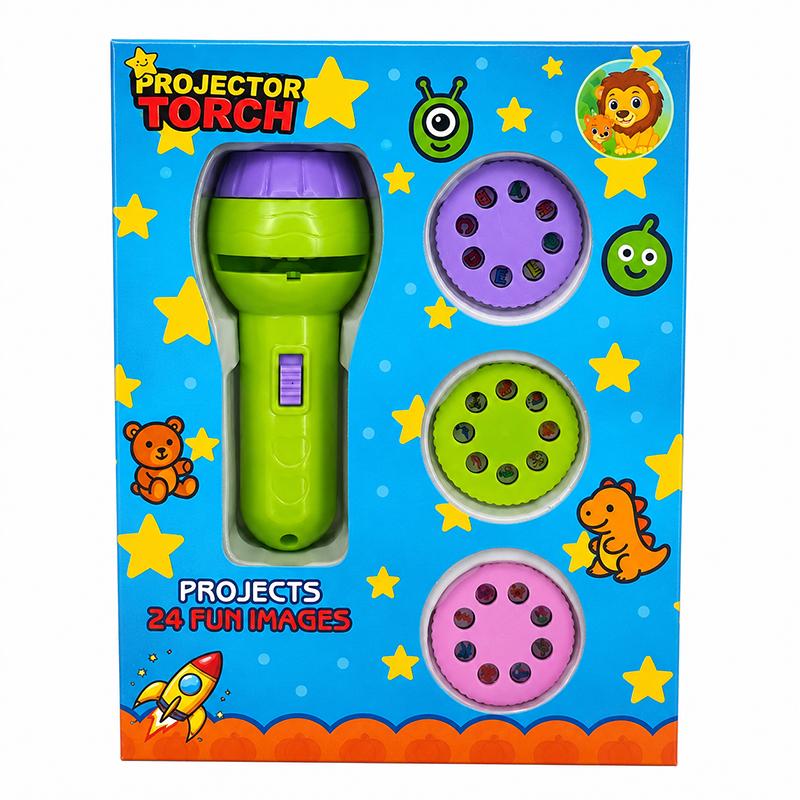 Projector Torch - Green | Educational Toy for Kids | Learning Development Skill Building Toy | Educational Toys