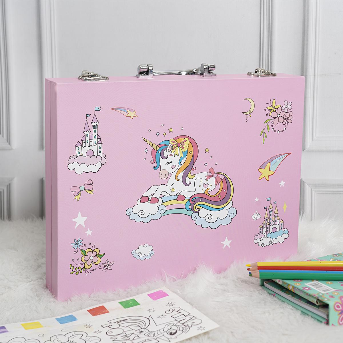 ilearnngrow 67 pieces colouring set- Unicorn
