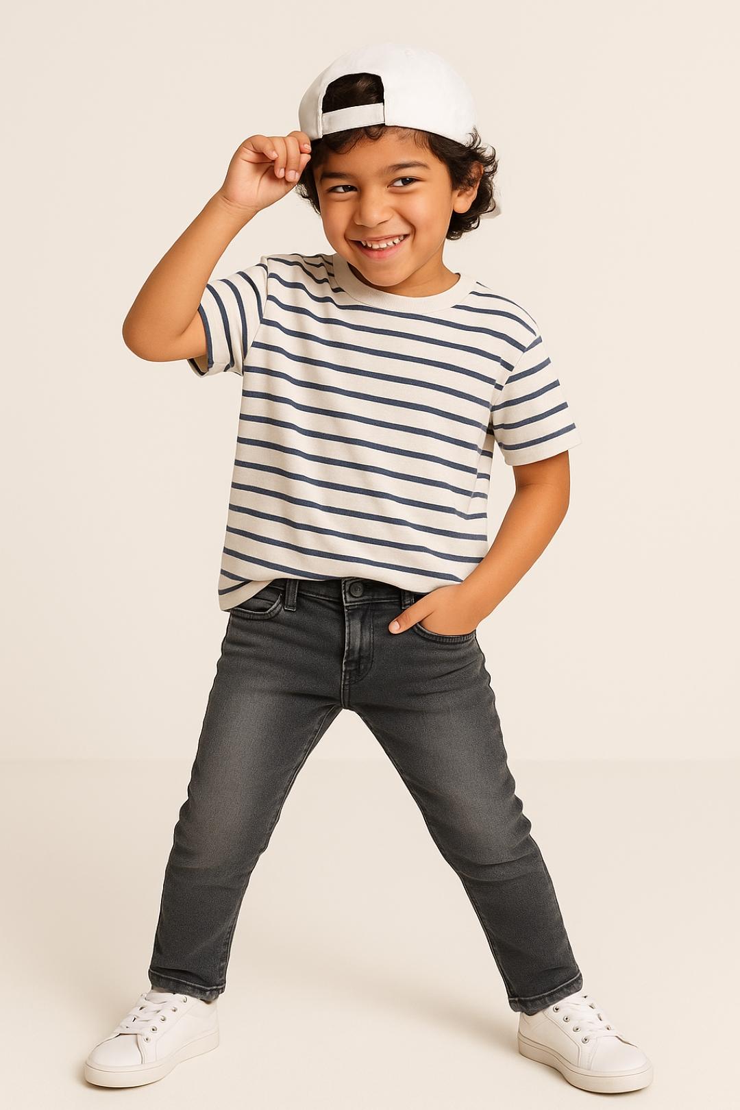 Tales & Stories Boys Denim Grey Slimt Fit Jeans Slimt Fit Jeans
