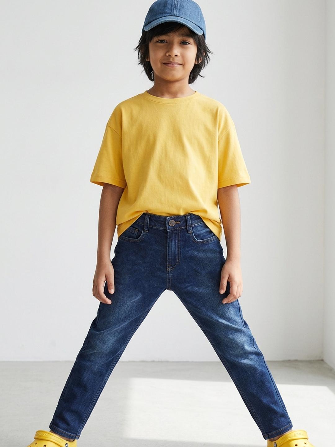 Tales & Stories Boys Denim Rinse Casual Slimt Fit Jeans