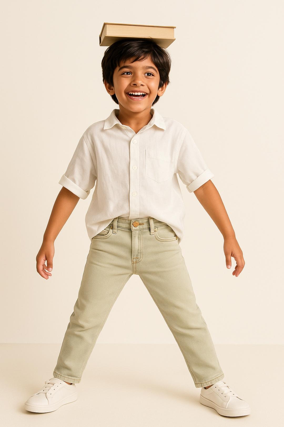 Tales & Stories Boys Denim Blue Casual Slimt Fit Jeans