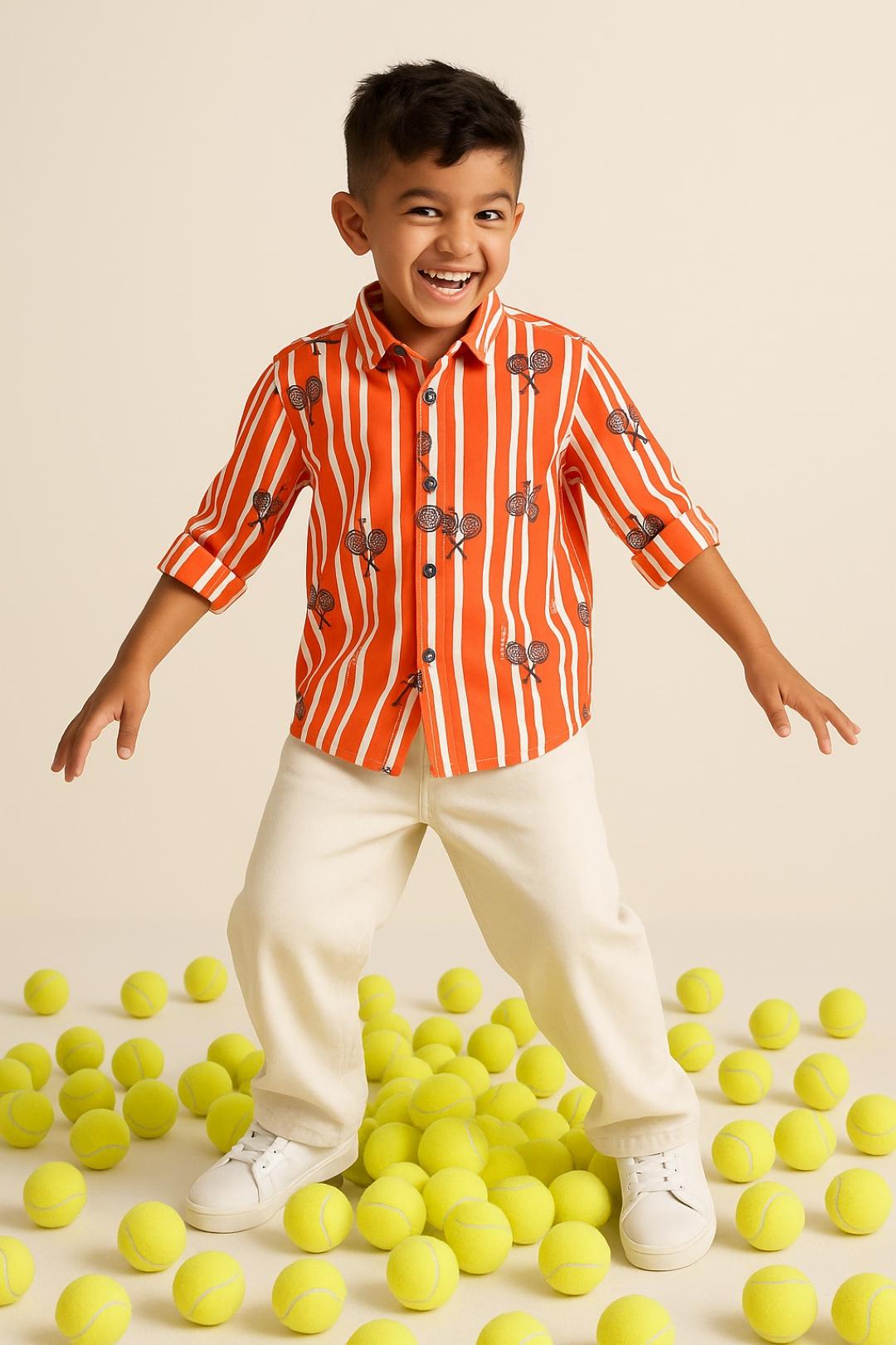 TALES & STORIES Boys Striped Casual Shirt