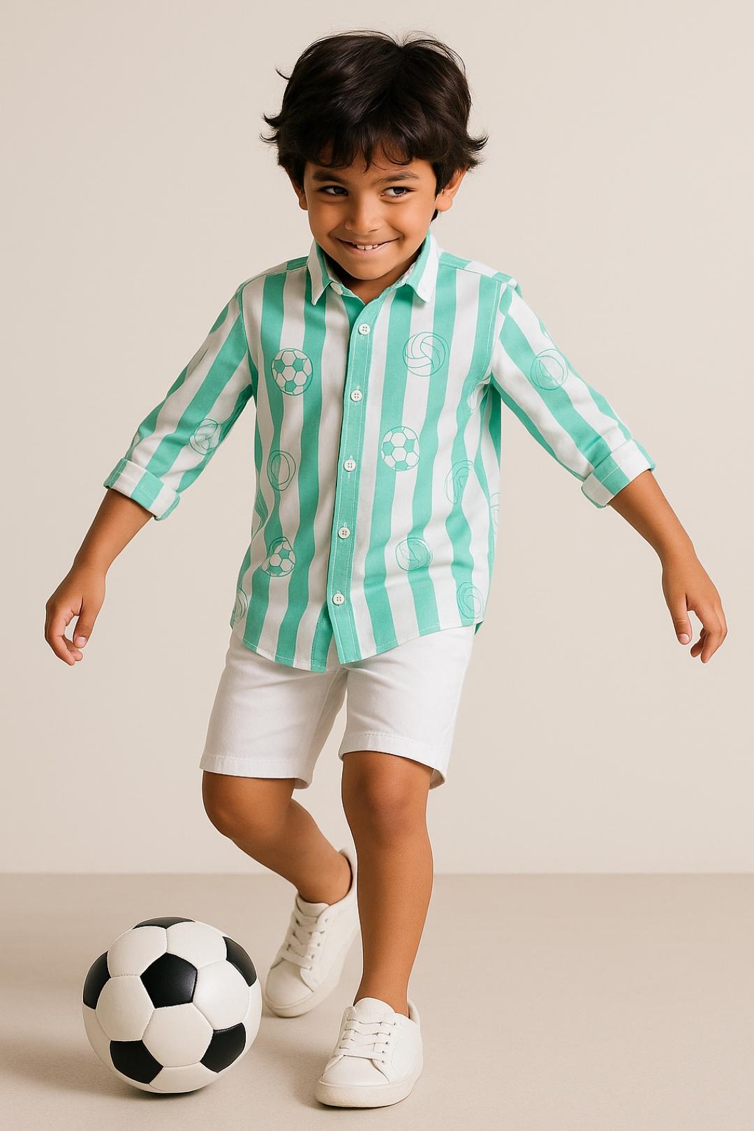 TALES & STORIES Boys Striped Casual Shirt
