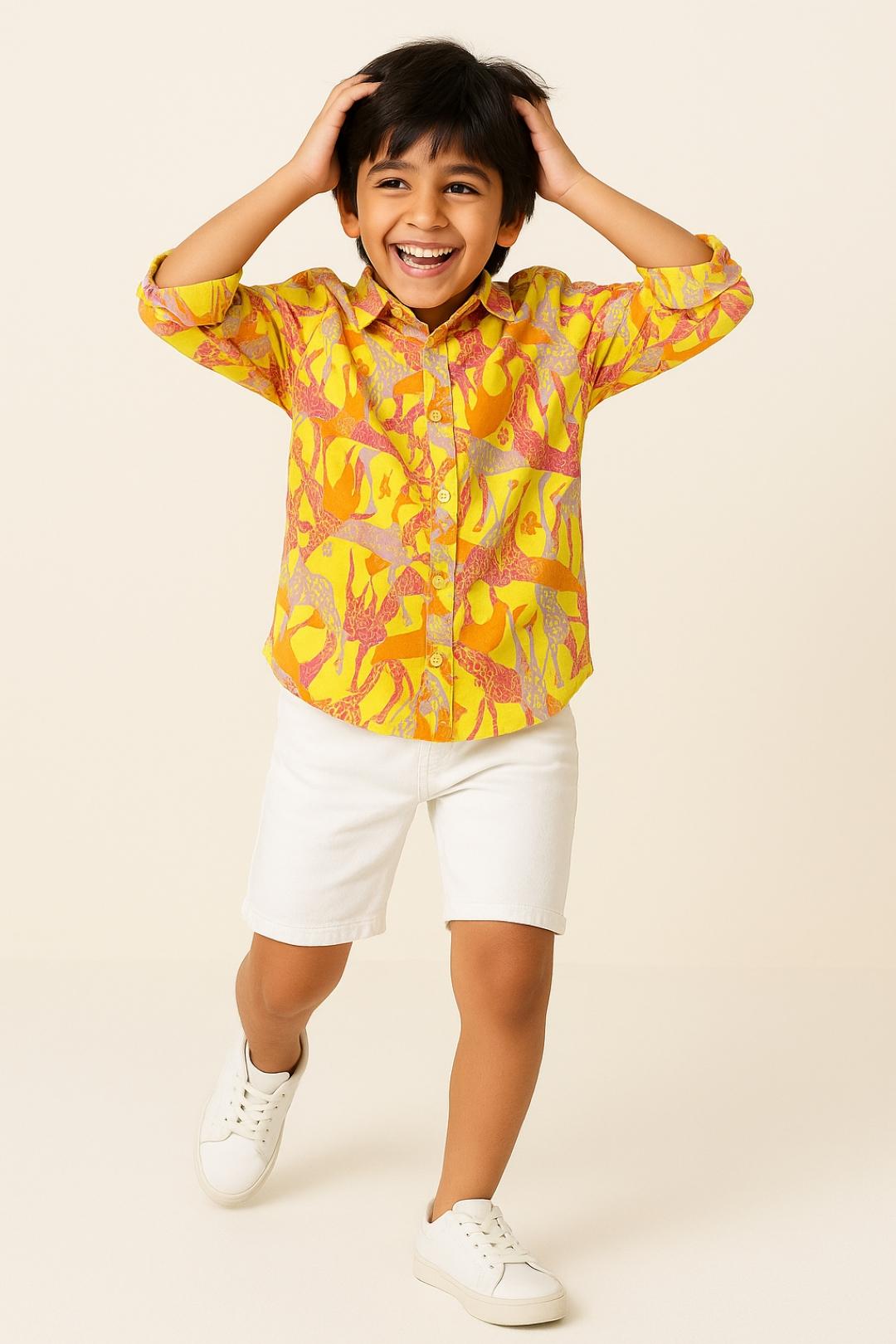 TALES & STORIES Boys Animal Printed Casual Shirt