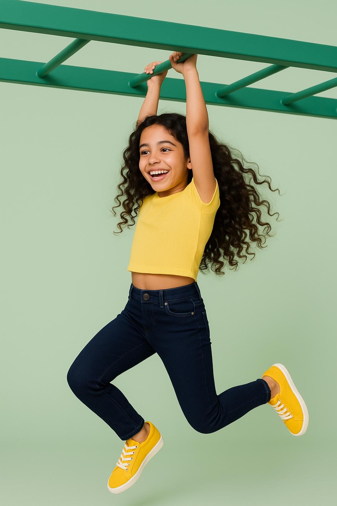 TALES & STORIES Girls Blue Slim Fit Stretchable Denim Jeans