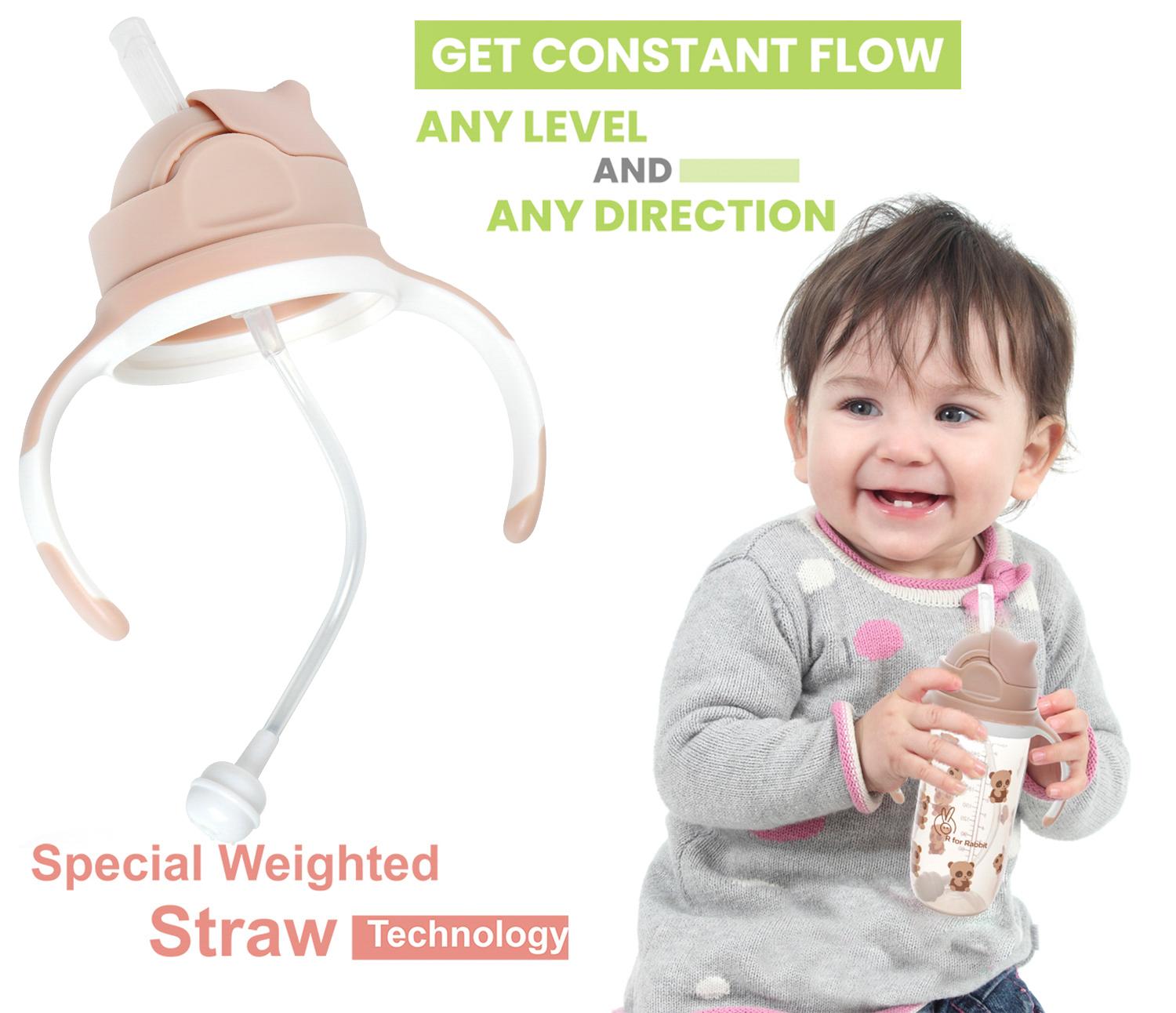 R for Rabbit Premium Bubble Sipper |10 fl oz | Anti Spill Sippy Cup with Soft Silicone Straw BPA Free & Non Toxic for Kids of 12+ Months - (300 ml Yellow)