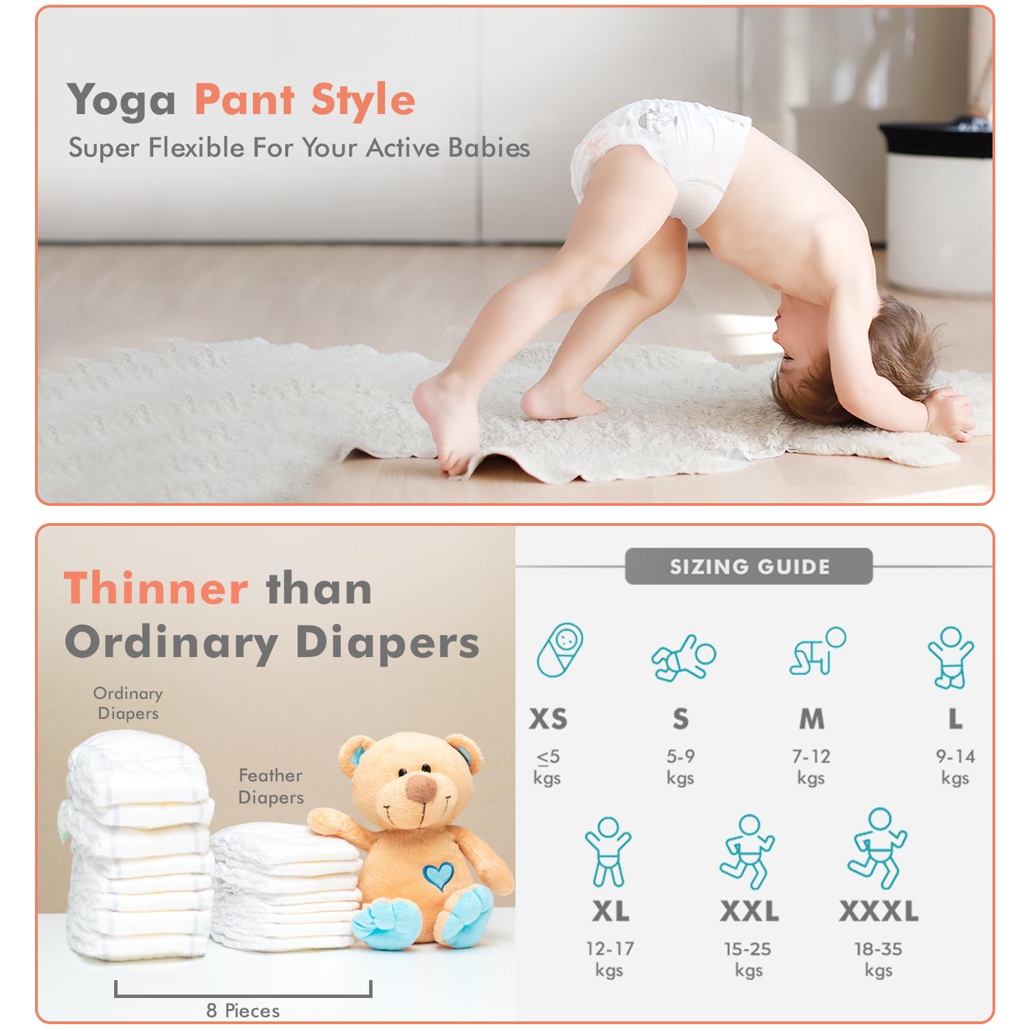 R for Rabbit Feather Diaper Pants Size XXL for baby of 15+ kgs (Pack of 26)