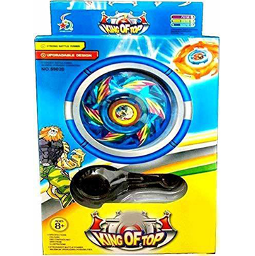King of Top Bey Blade with Metal Tip (Blue)