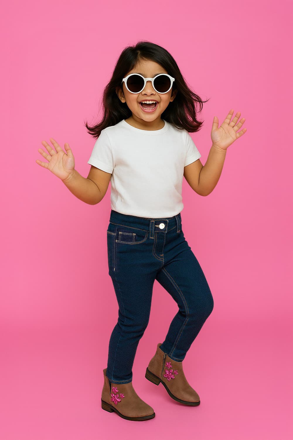 TALES & STORIES Girls Blue Slim Fit Stretchable Denim Jeans