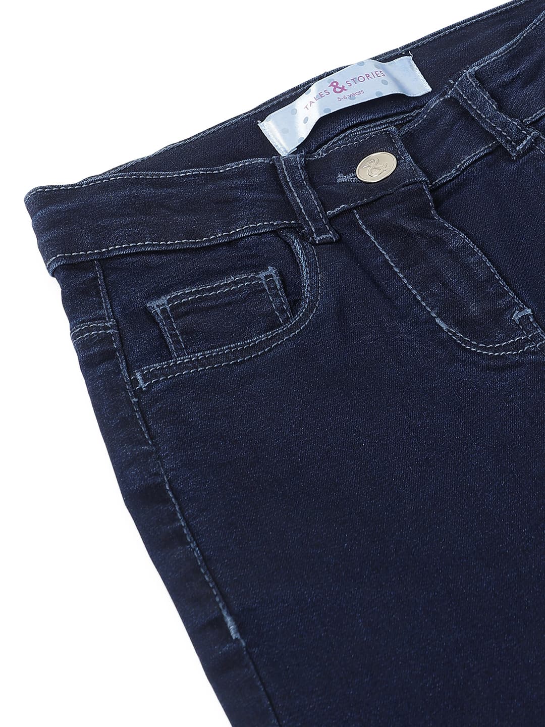 TALES & STORIES Girls Blue Slim Fit Stretchable Denim Jeans