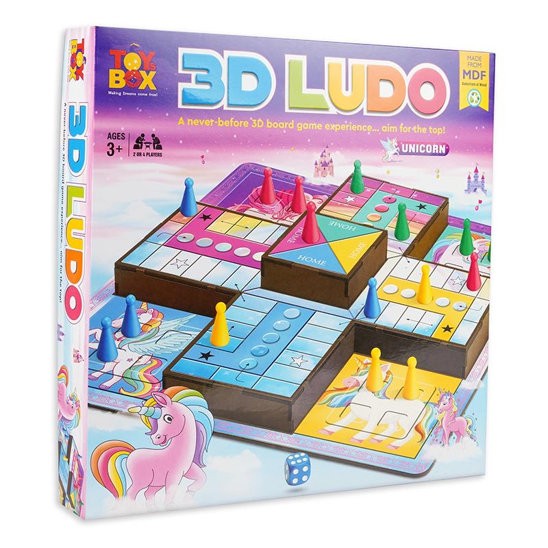 Toysbox 3D Ludo Board Game | Board Game for Kids & Family | Strategy Fun Indoor Game | Board Games