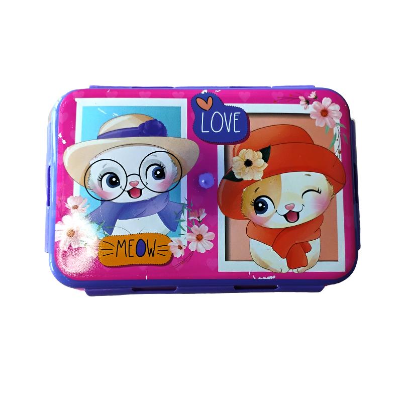 Meow lunch box (pink) | Lunch Box for Kids | Insulated Tiffin Box for School Children | Lunch Boxes