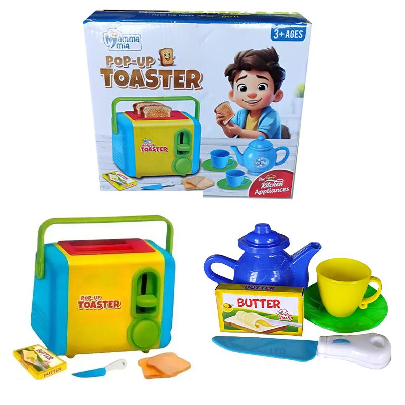 Mumma mia Mamma Mia Pop-up Toaster | Role Play Toy Set for Kids | Pretend Play Kitchen Doctor Kit | Role Play