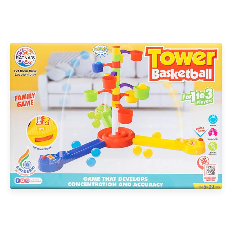 Ratnas Tower Basketball Indoor Fun Family Game | Role Play Toy Set for Kids | Pretend Play Kitchen Doctor Kit | Role Play