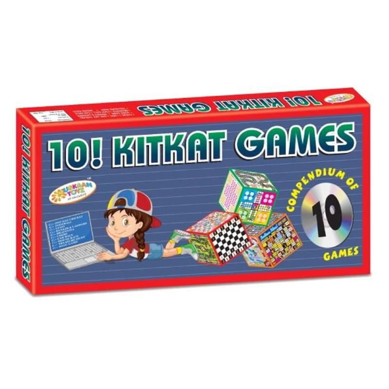 Muskaan Toys 10 Kitkat Games | Board Game for Kids & Family | Strategy Fun Indoor Game | Board Games