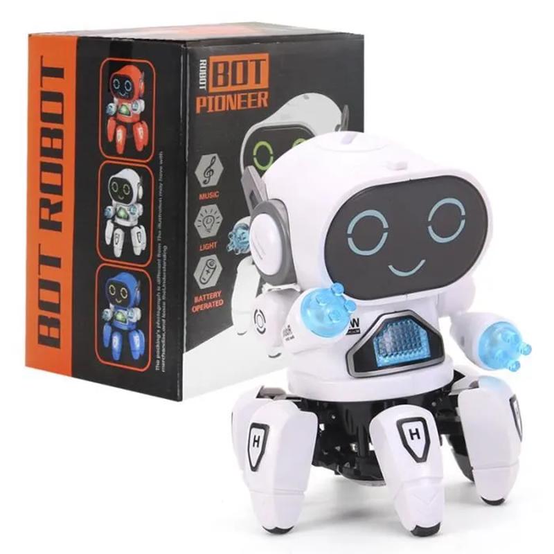 Octopus Style Dancing Bot Robo White Musical Dancing Robot Toy for Kids