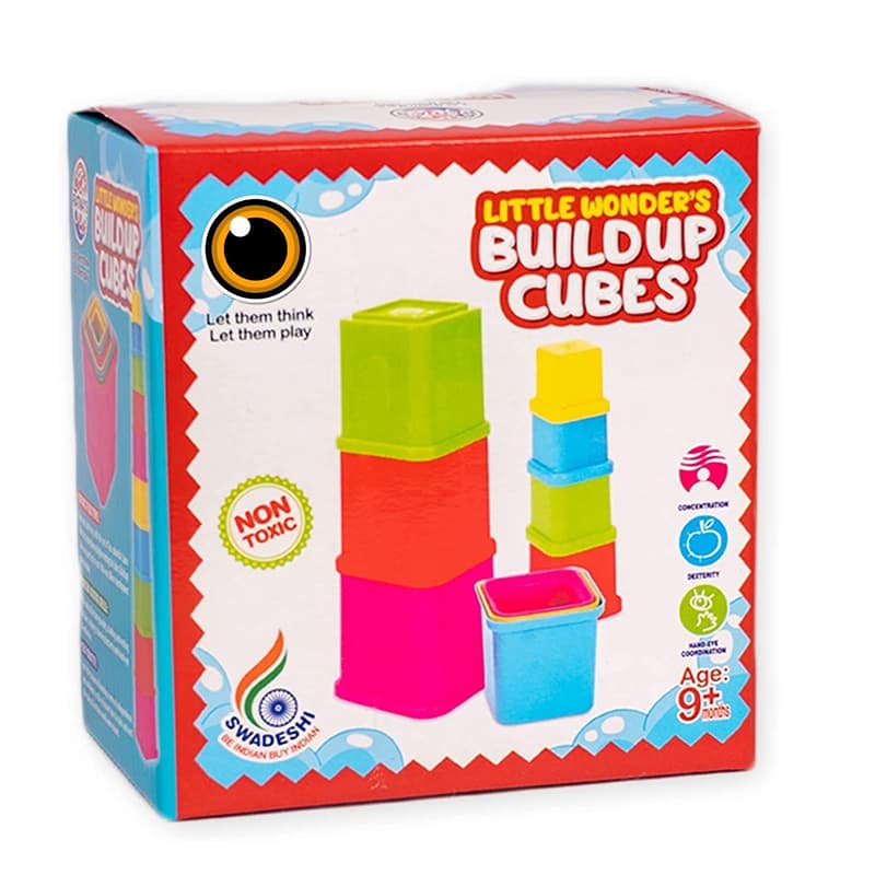 Plastic Build Up Stacking Cubes