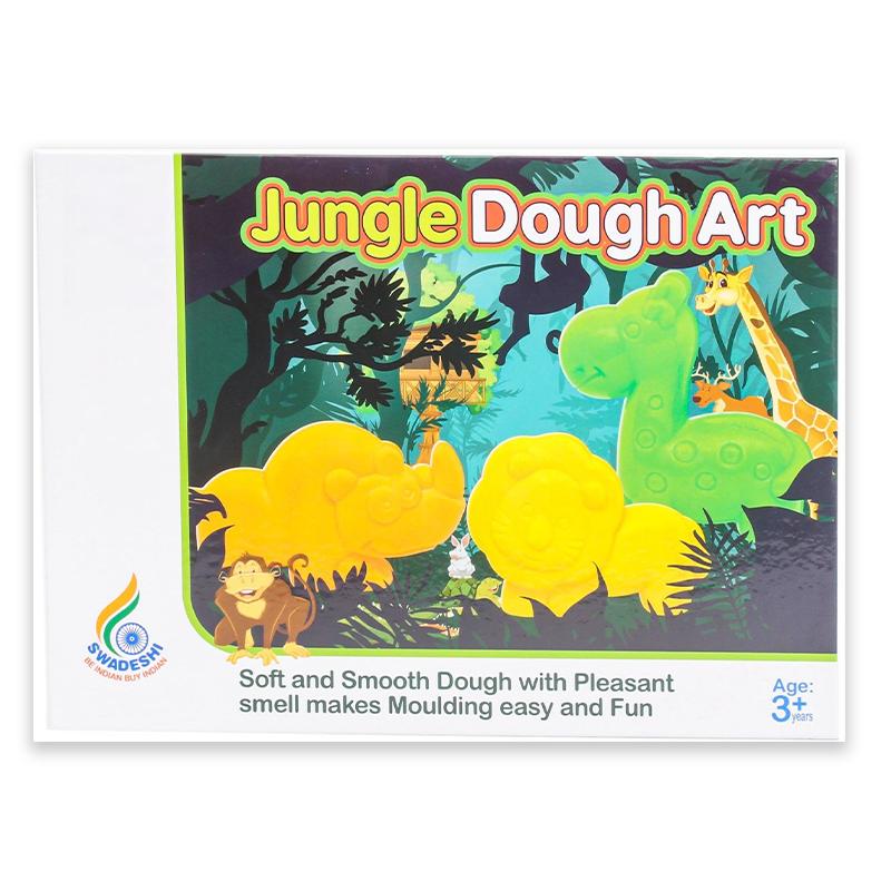 Ratnas Jungle Dough Art Modelling, Shaping and Sculpting Kit | Art & Craft Kit for Kids | DIY Creative Activity Set | Art & Craft