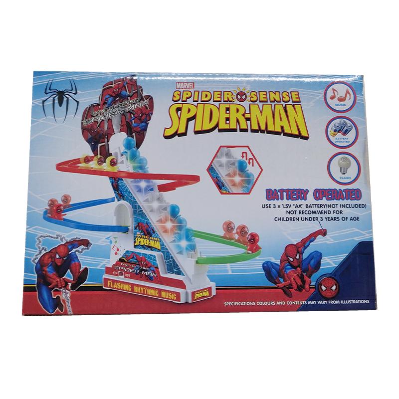 Marvel Spiderman Climbing Toys,Electric SPIDERMAN Chasing Race Track Game Set | Musical Toy for Kids | Battery Operated Sound & Light Toy | Musical Toys